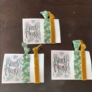 Brand new never used tropical hair ties